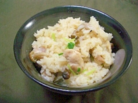 基本★鶏ときのこの炊き込みご飯